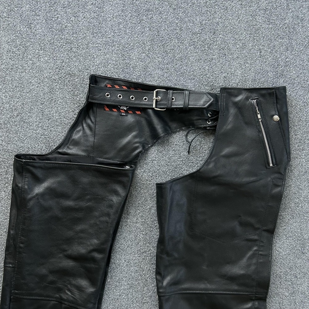 Interstate Leather Snow Pants Mens 44x34 Black Lined Biker Motorcycle 2XL - Picture 7 of 14